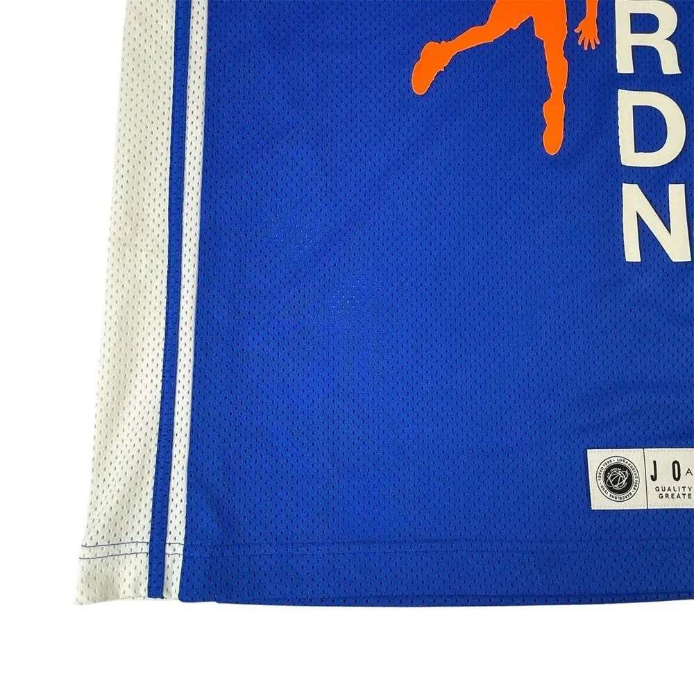 Nike  Air Jordan 5 Legacy Jersey Sleeveless Tank Blue/Orange AV5984-405 Men’s S